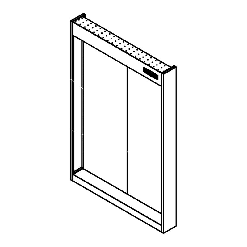 Isometric view: Wall module 2.4 × 1.5 m