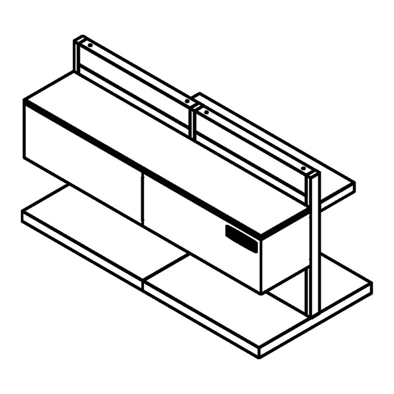 Isometric view: Kitchen faucet center counter